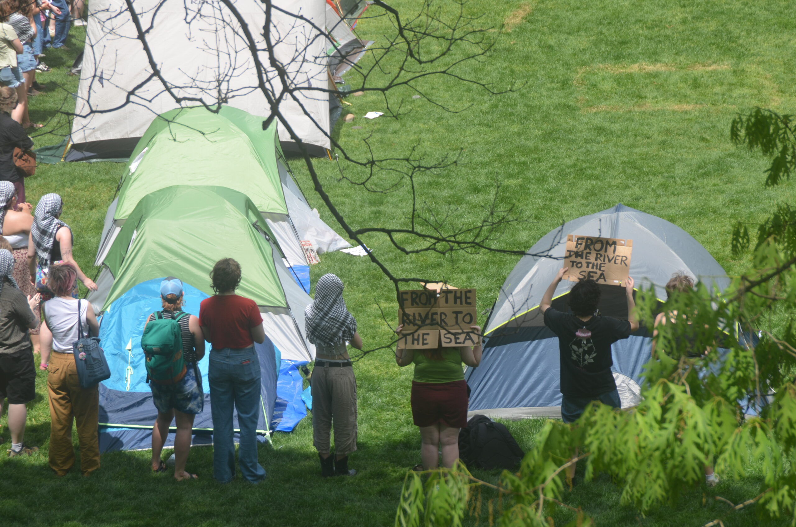 Day 5 at Bryn Mawr College Encampment on Merion Green Sees Increasing Tensions Between Admin and Protestors
